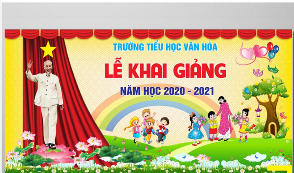 [Xưởng in] _ Thiết kế, in Backdrop Khai Giảng năm học mới giá rẻ