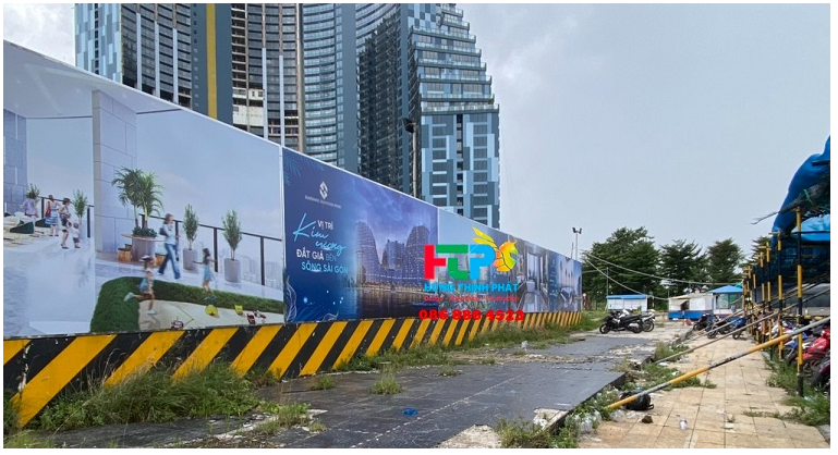 Thiết kế, thi công hàng rào công trình quảng cáo – hoarding dự án Gía rẻ
